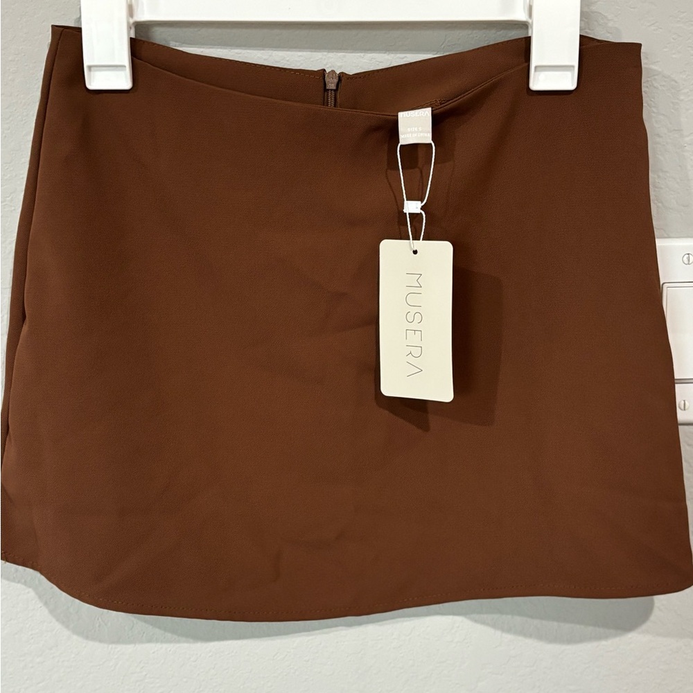 SHEIN Chocolate Brown Mini Skirt